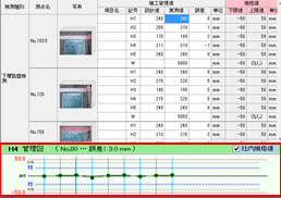 出来形マネージャ6.0｜表形式での表示