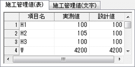 PhotoManager 11｜表形式で施工管理値を入力