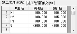 PhotoManager 8.0｜表形式で施工管理値を入力