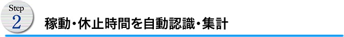 稼働時間を自動判別・集計