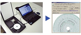 タコグラフをスキャナー読み取り