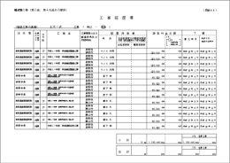 標準で工事経歴書申請書類様式を搭載