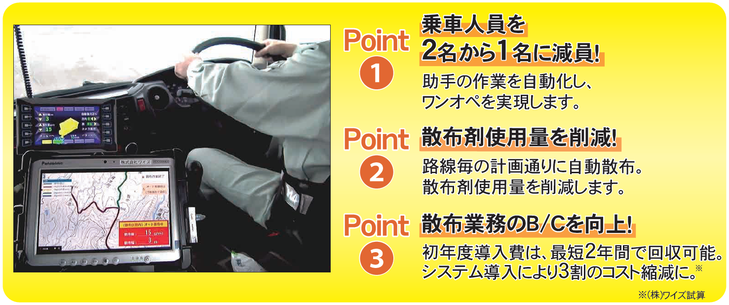 凍結防止剤自動散布システム概要