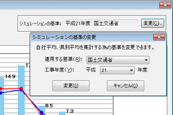 シミュレーションの基準を変更