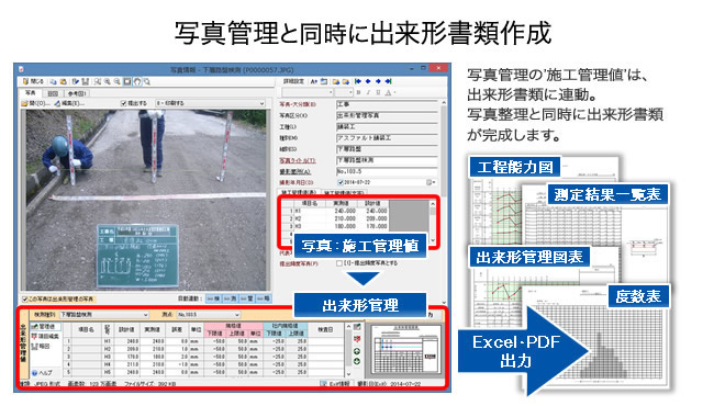 出来形管理書類の自動作成