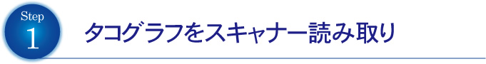 タコグラフをスキャナー読み取り