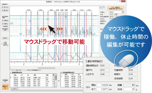 マウス操作による設定・編集